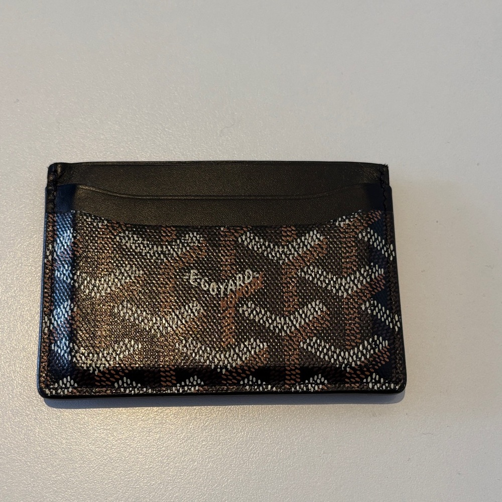 Goyard Black and Brown Patterned Card Holder